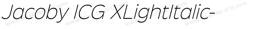 Jacoby ICG XLightItalic字体转换